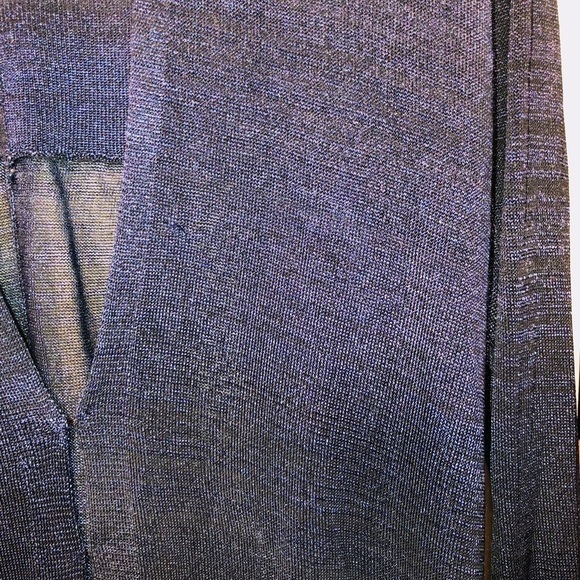 Alexander Wang size  small over sized sapphire blue knit w/ metallic threads - Picture 5 of 16